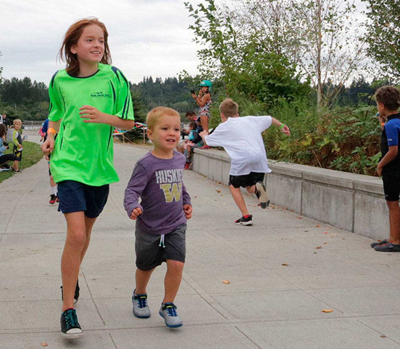 Kids swim, bike, run in Saturday triathlon