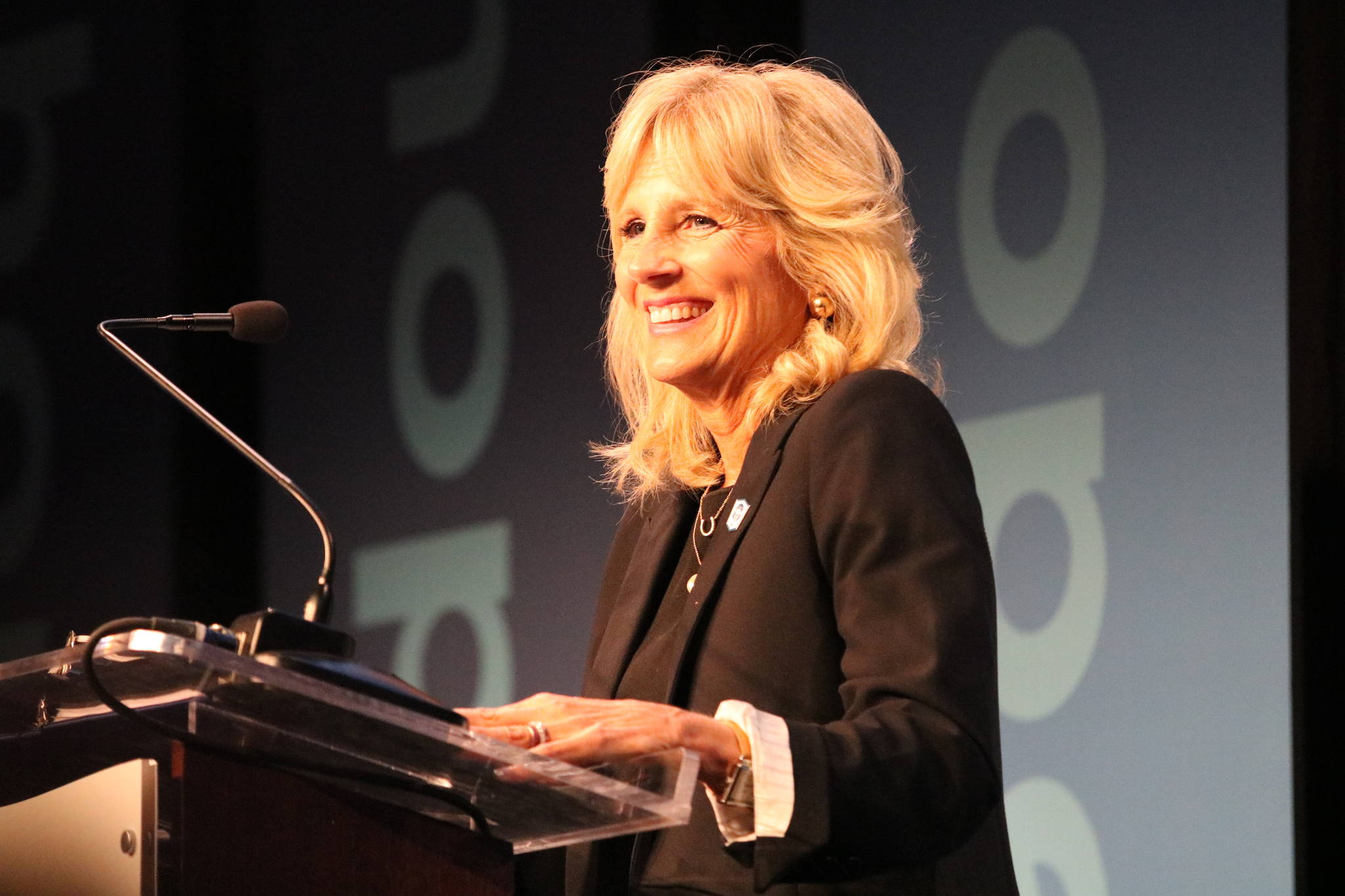 Dr. Jill Biden spoke at the annual Hopelink luncheon on Oct. 16 in Bellevue. Aaron Kunkler, Kirkland Reporter