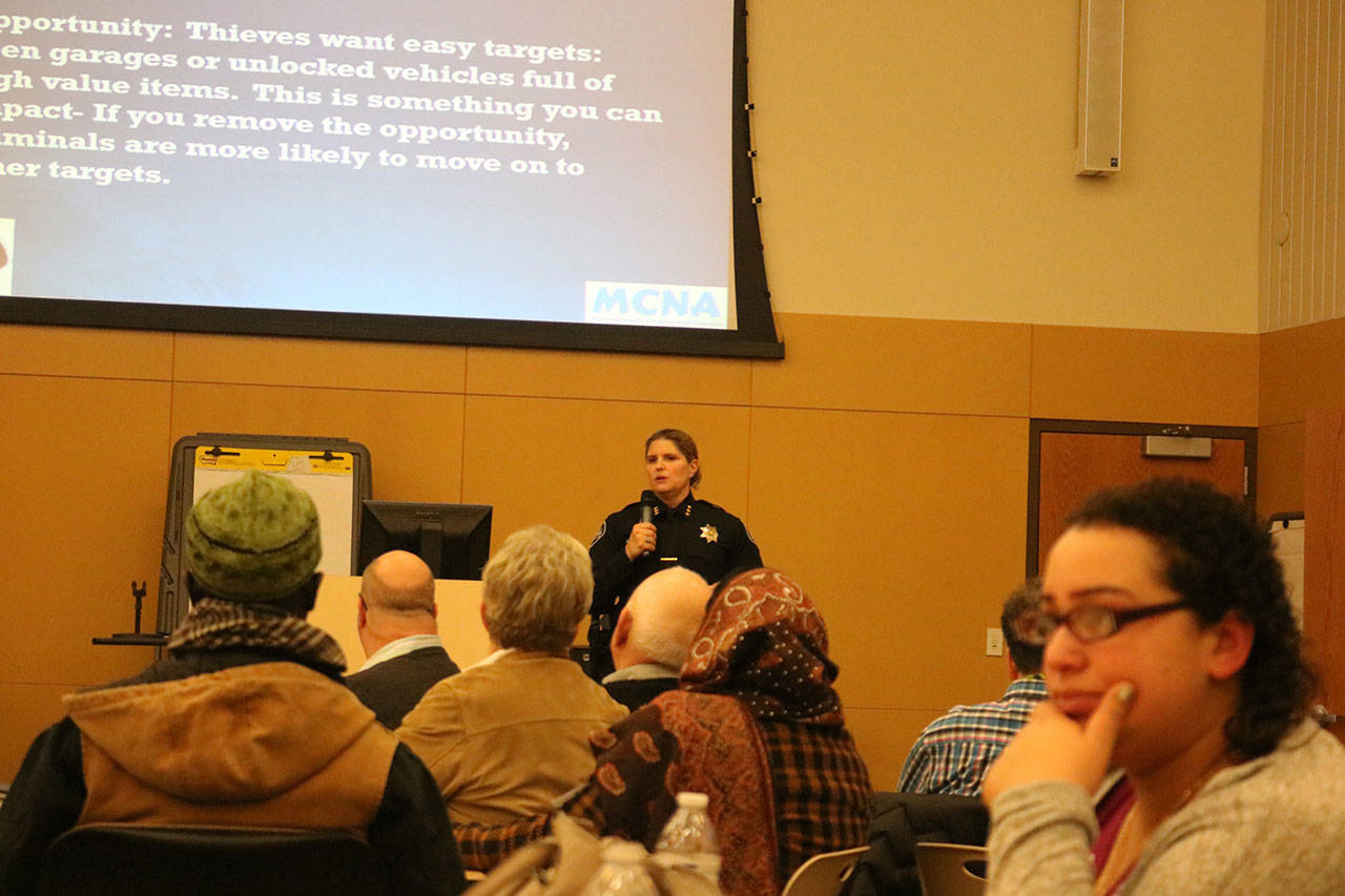 Sammamish Police Chief Michelle Bennett encourages residents to call 911 at the first sign of trouble. Nicole Jennings, Reporter Newspapers