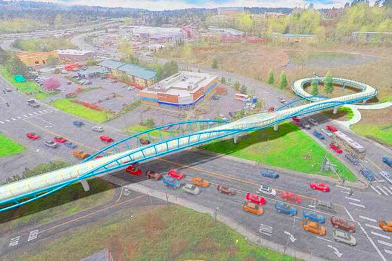An artistic rendering of what the Totem Lake Connector Bridge could look like. Courtesy of the city of Kirkland