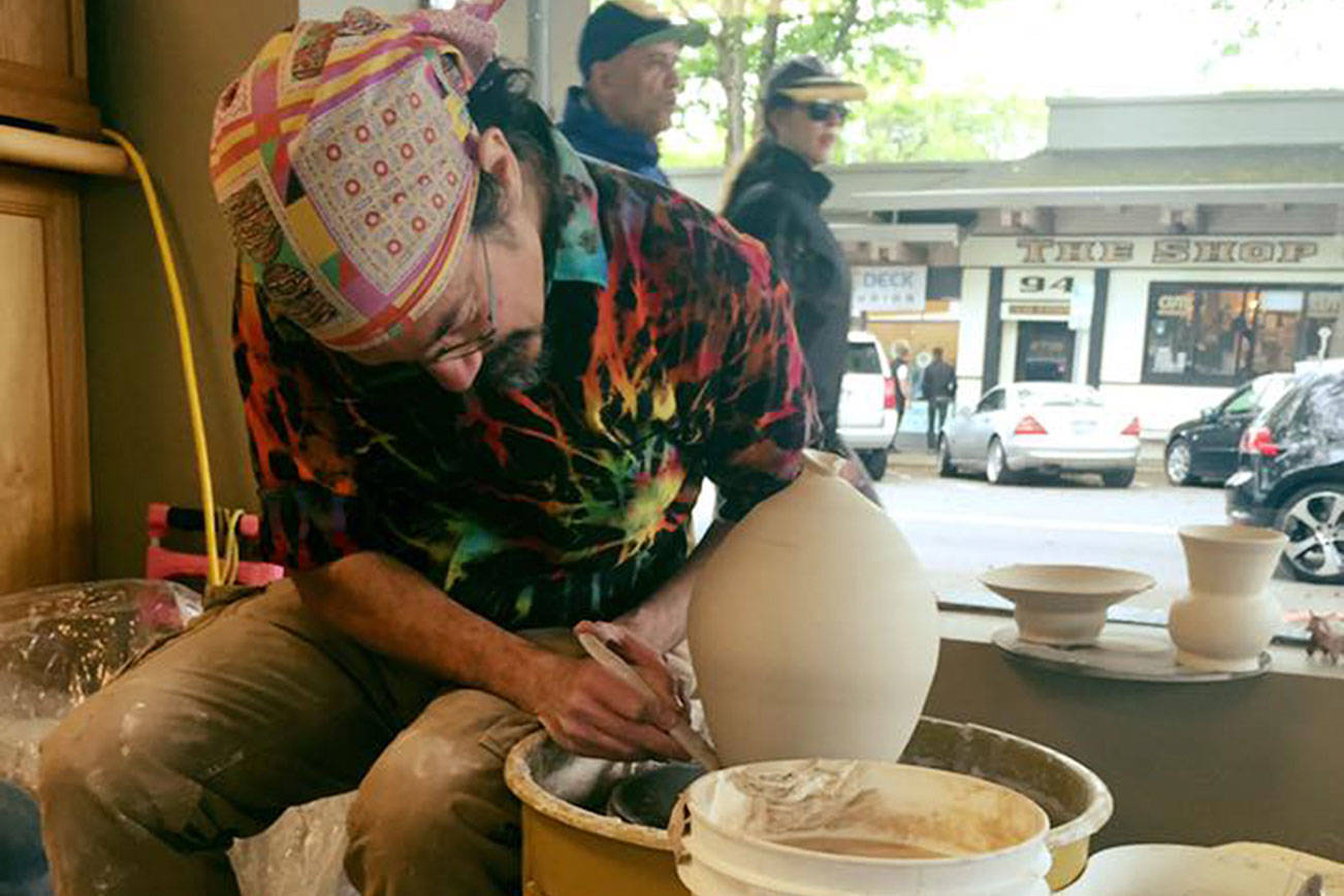 Robert Moreno does a demo a previous Kirkland Artist Studio Tour. This year’s event runs from May 12-13 on Mother’s Day weekend. Photo courtesy of Larey McDaniels