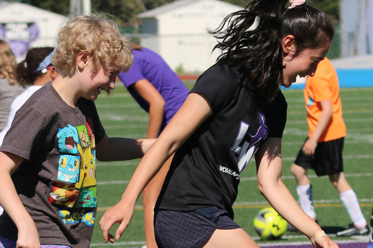 Getting their kicks at Lil’ Kangs Soccer Camp