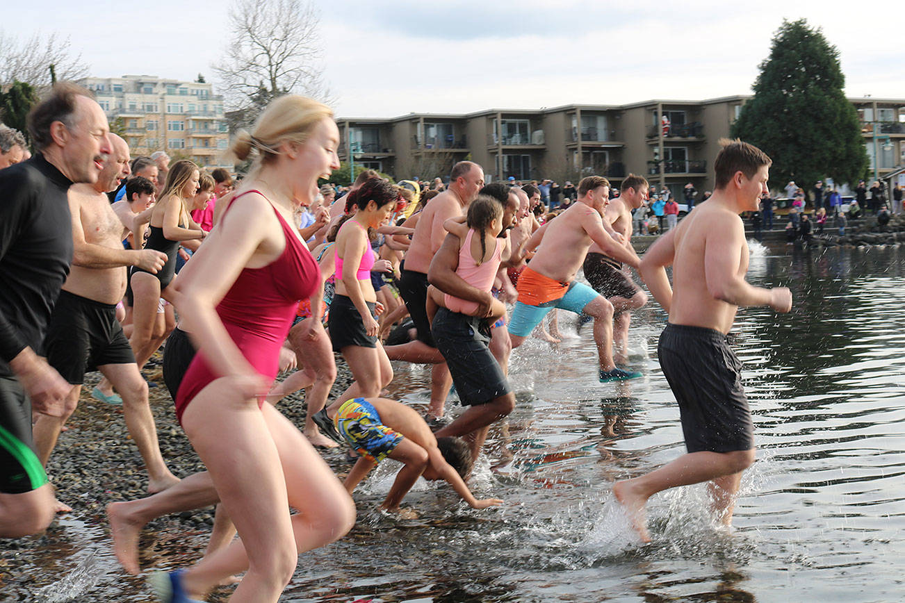 Starting the new year with a plunge at Marina Park