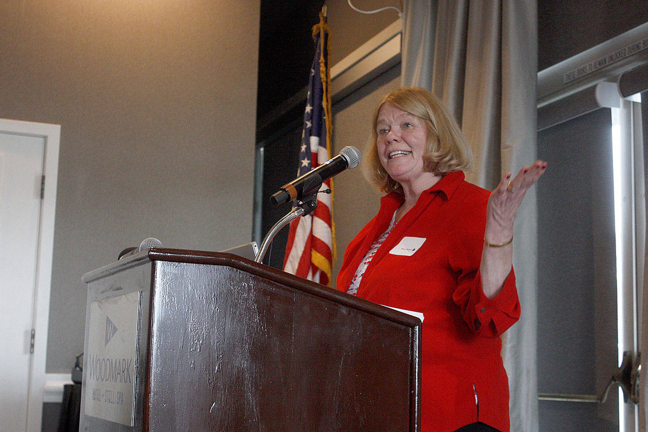 Mayor Penny Sweet highlighted the extra effort put in by city employees and PSE workers and thanked them during her first state of the city address on Feb. 14. Kailan Manandic/Staff photo