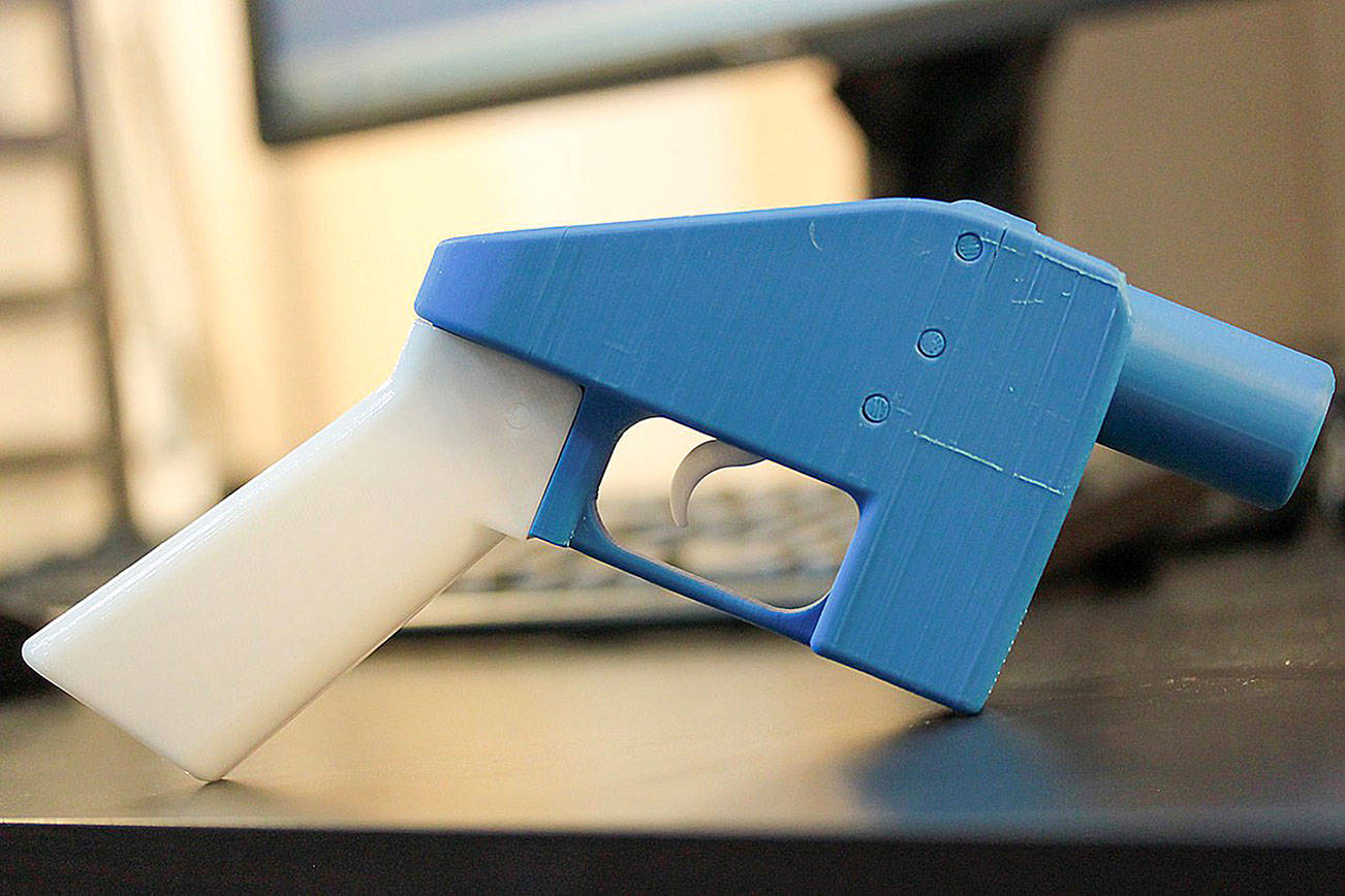 Defense Distributed’s 3D printed gun, The Liberator. Photo by Vvzvlad/Wikimedia Commons
