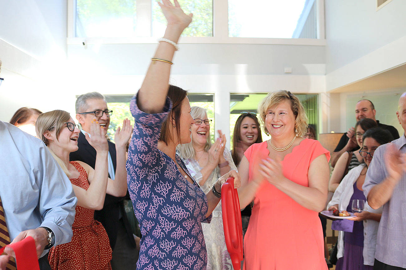 Stephanie Quiroz/staff photos                                Greater Kirkland Chamber of Commerce celebrates with owner Kimberly Johansen, the Empowered Pregnancy team, friends, and family on the grand opening of Empowered Pregnancy, PLLC on May 9.