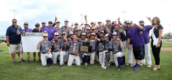 Lake Washington High’s baseball team after winning the 3A state title. Courtesy photo