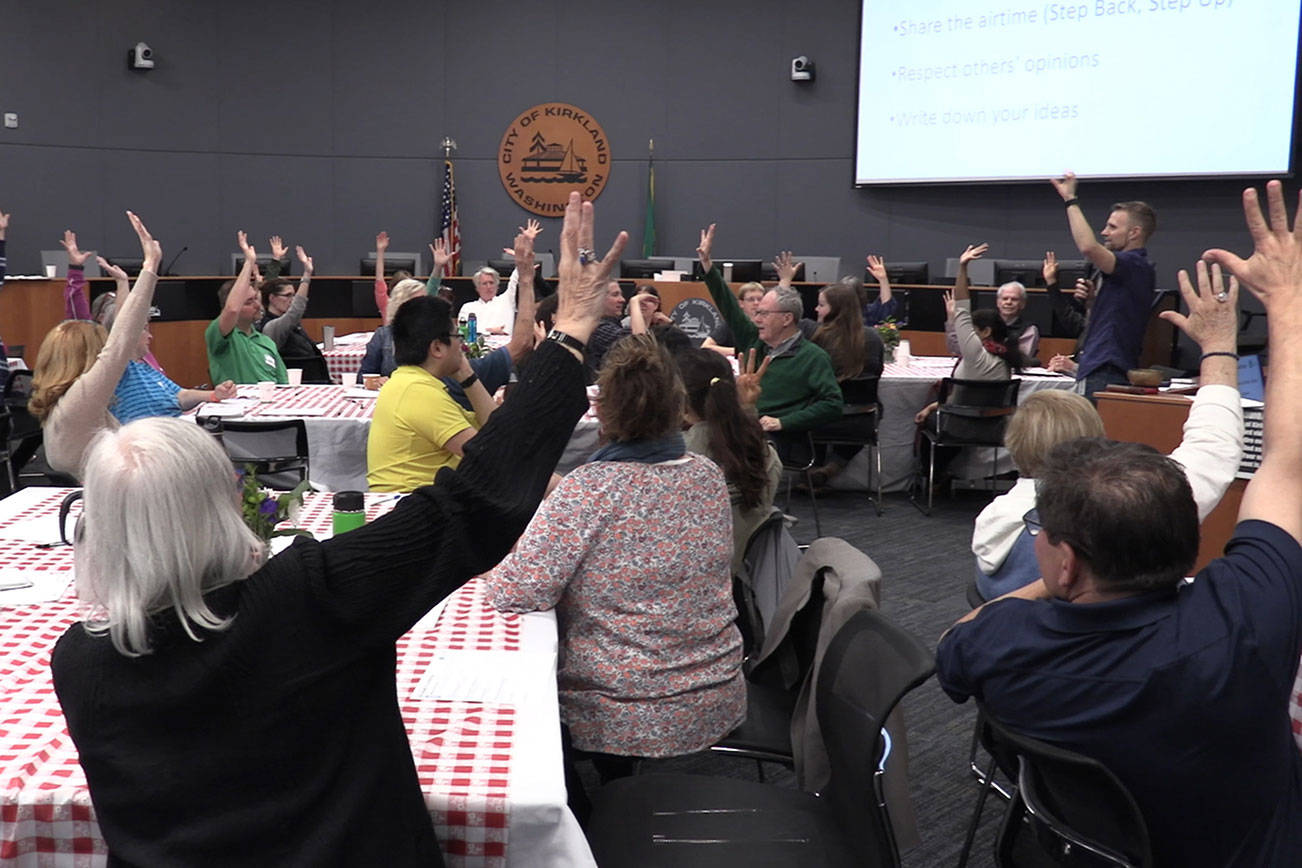 Kirkland residents engage in the interactive Sustainability Forum on Saturday, June 22. Photo courtesy of city of Kirkland