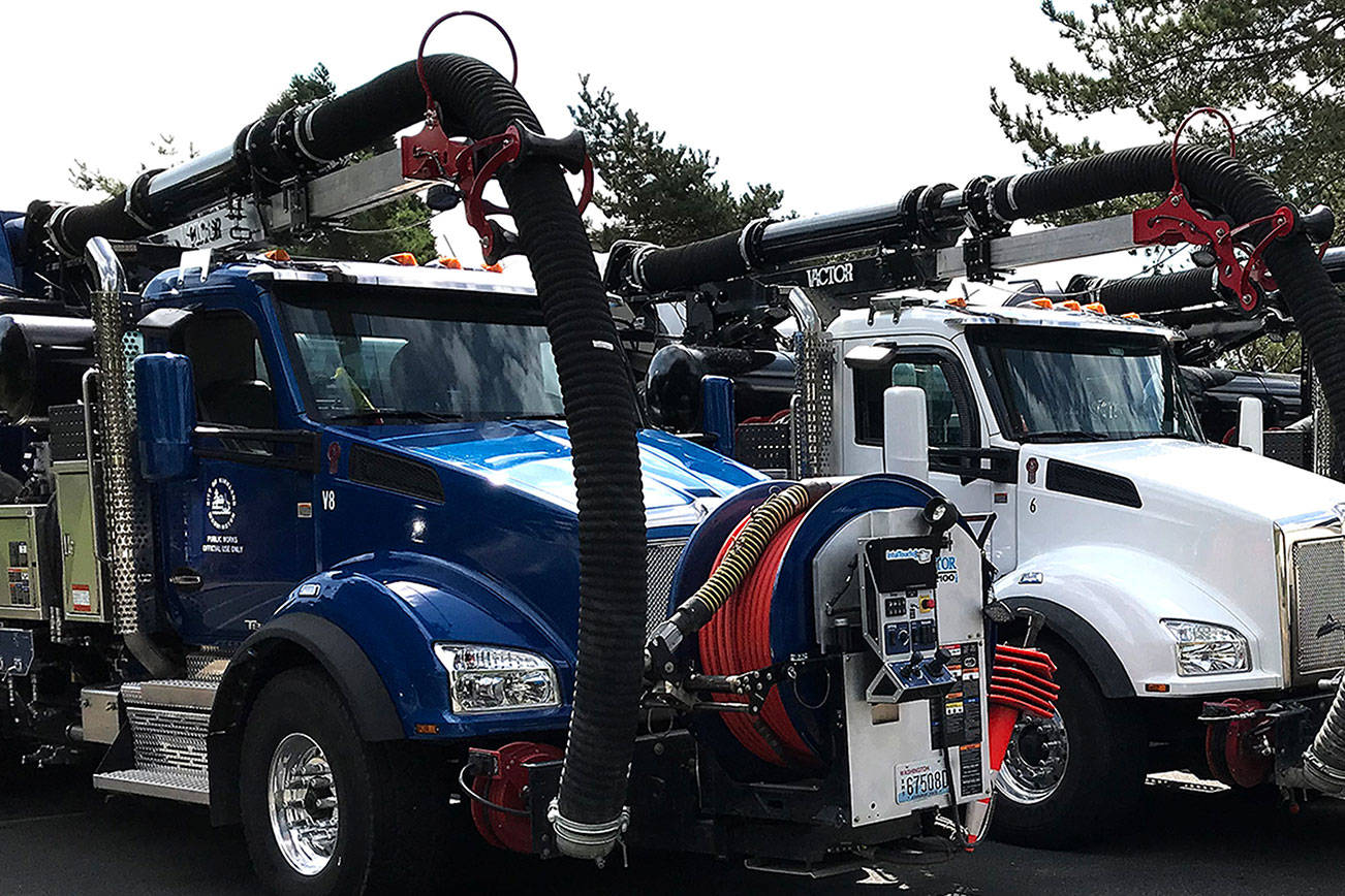 Vacuum trucks assisting Kirkland with flood-prevention, city utility projects