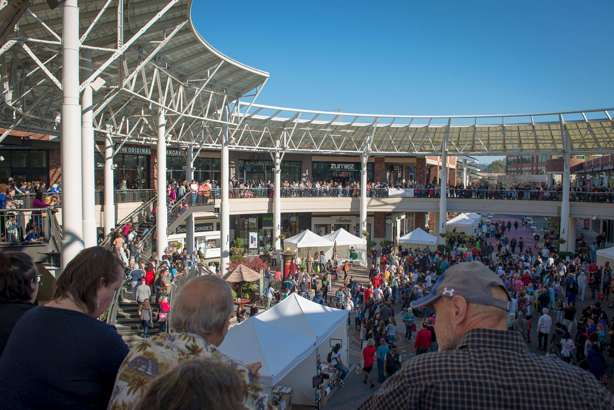 Spectators gather for Redmond’s traditional “Thrill the World” event. Photo courtesy of Jessica Morgan/Redmond Town Center