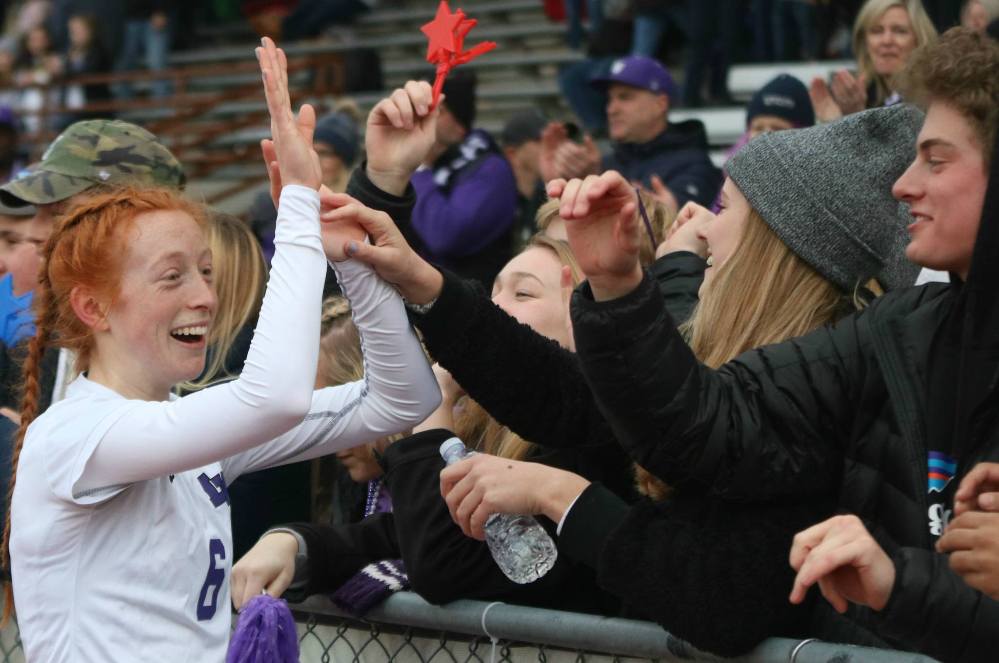 High-fives all around for Lake Washington girls state soccer title