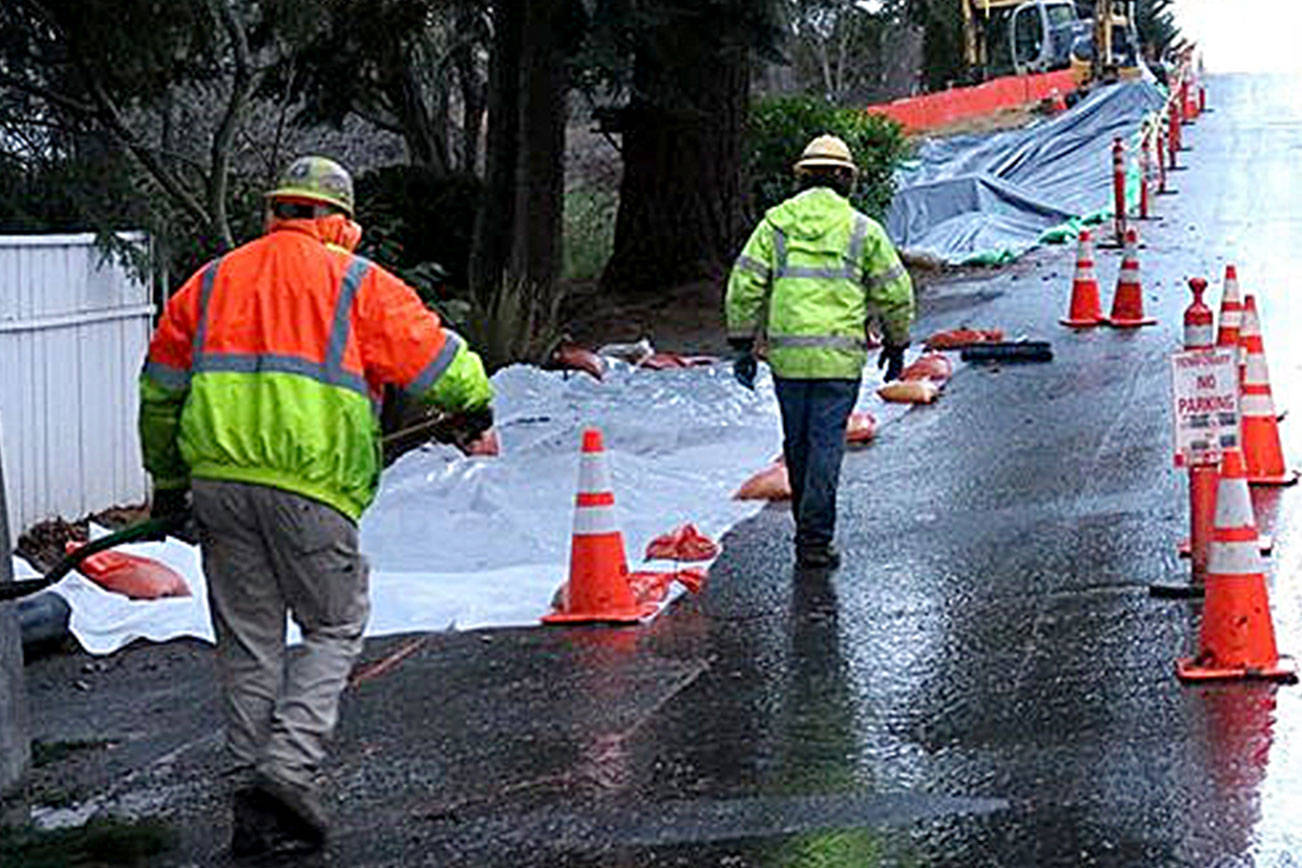 Photo courtesy of city of Kirkland                                 Construction workers at one of the sites.
