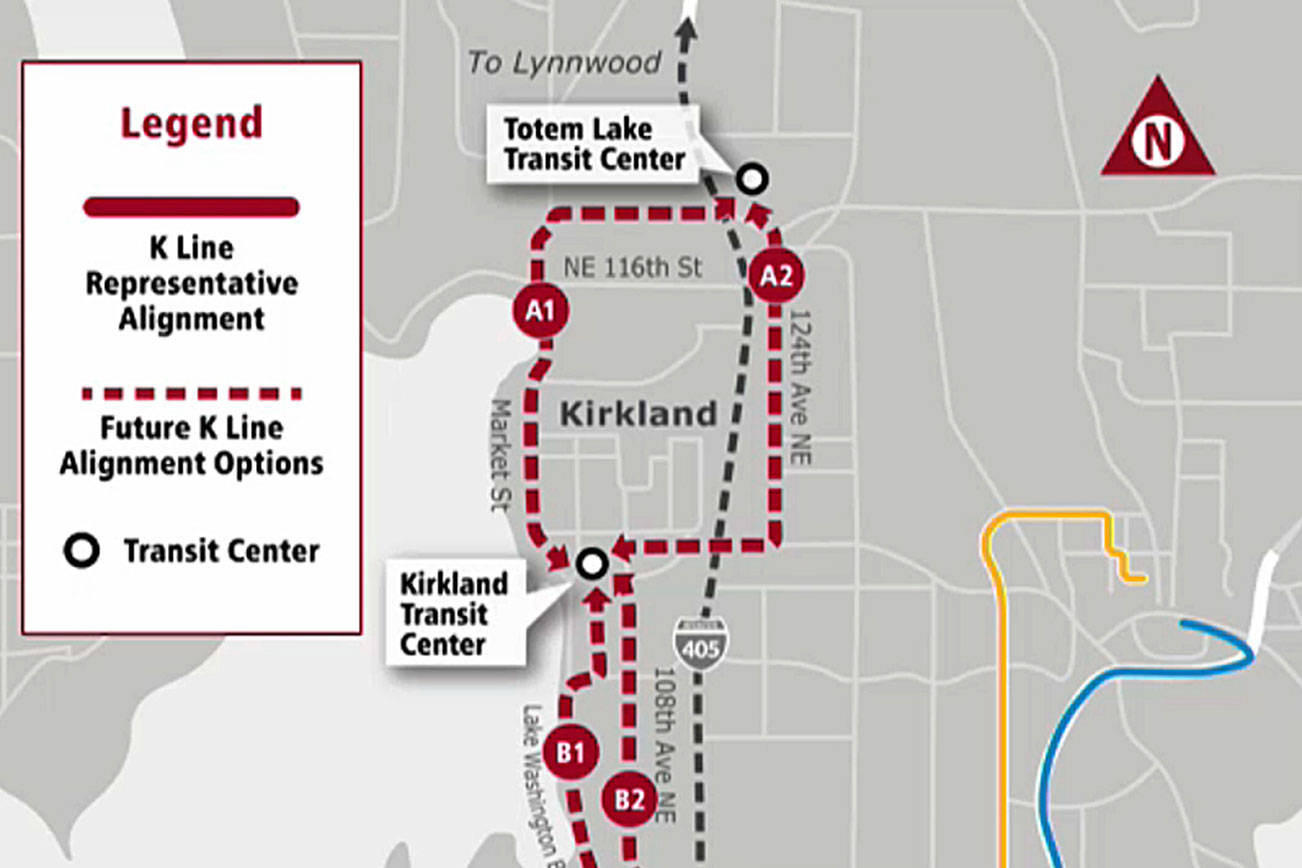 Alignment proposal graphic shared at the meeting. Graphic courtesy King County Metro