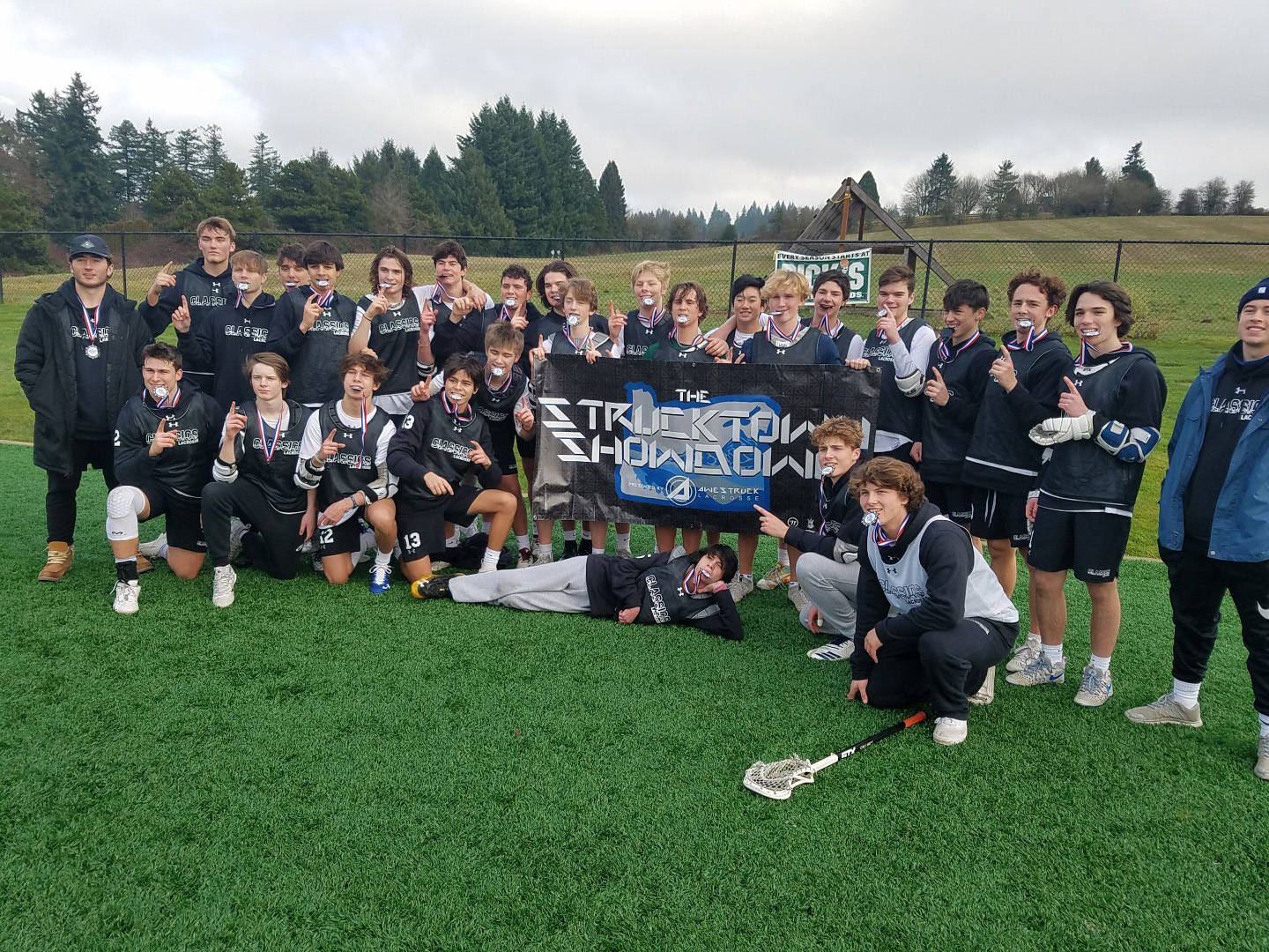 The Classics 2020/2021 and 2022/2023 teams both won first-place medals in the Elite A and Elite B divisions at the Strucktown Showdown tournament on Dec. 15 in Oregon. Courtesy photo