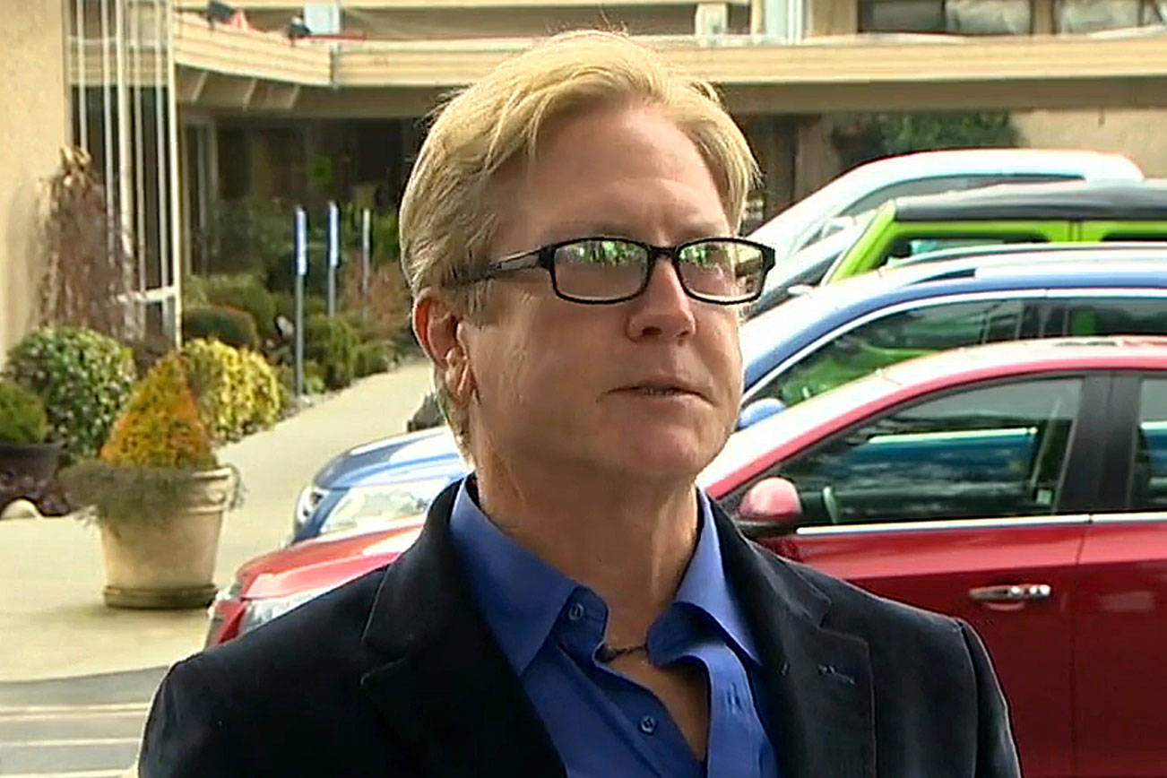 Life Care public information liaison Tim Killian at a March 10 press conference. Screenshot from livestream