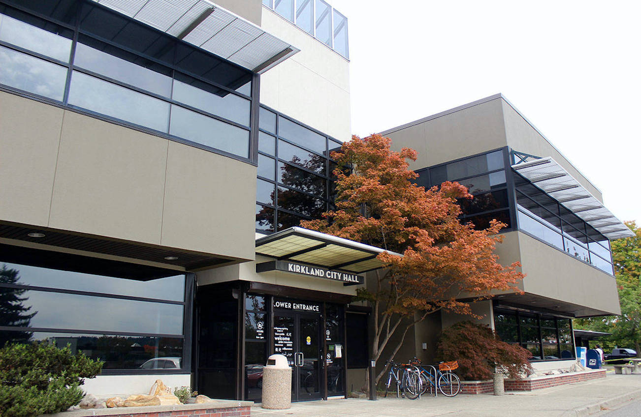 Exterior Kirkland City Hall. Blake Peterson/staff photo