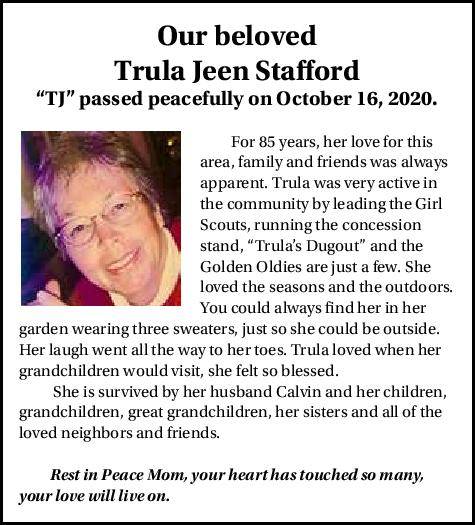 Trula Jeen Stafford | Obituary