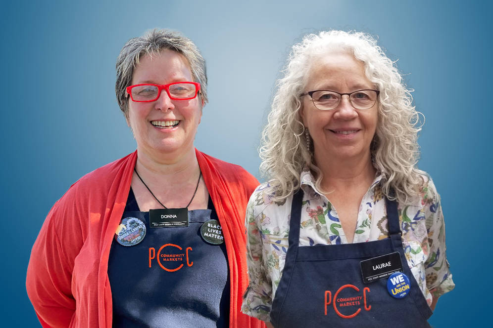 Donna Rasumussen and Laurae McIntyre are passionate about helping PCC stores continue thriving while staying true to their core values, and hope to earn a seat on the co-op’s board.