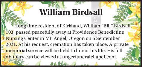 William Birdsall | Obituary