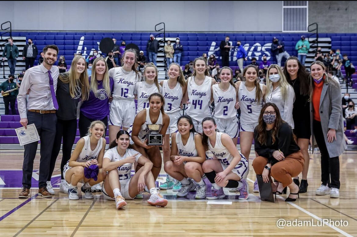 Lady Kangs after their KingCo Conference Championship win. Photo credits: Adam Lu.