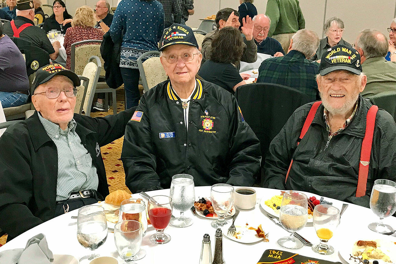 World War II veterans in Auburn, Wash. File photo