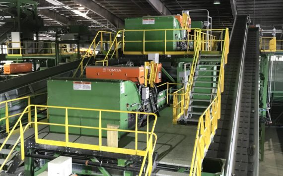 WM’s new technology and infrastructure at an MRF. November 15, 2022. Courtesy of WM.