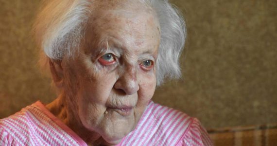 Hilde at her 103rd birthday party. Photo by Alex Bruell.