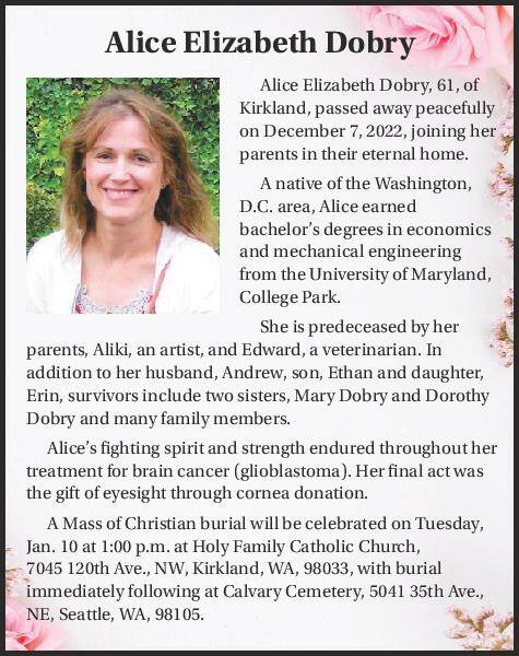 Alice Elizabeth Dobry | Obituary