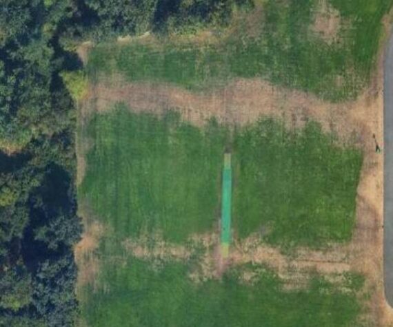 Current home for cricket in Marymoor Park, with the green cricket pitch in the center, is labeled “Marymoor Cricket Community Park Stadium” and is located near the soccer fields. (Courtesy of Google Maps).