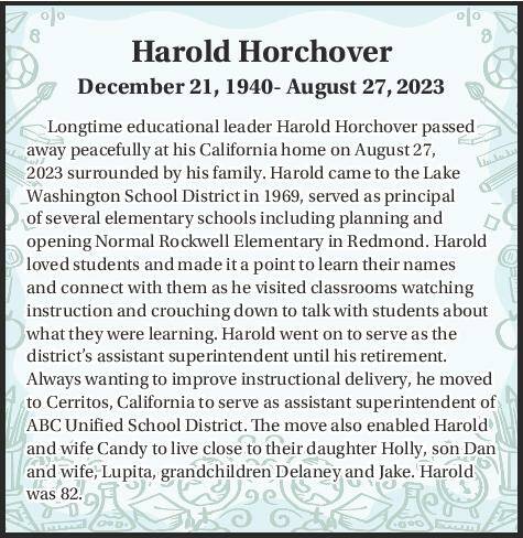 Harold Horchover | Obituary