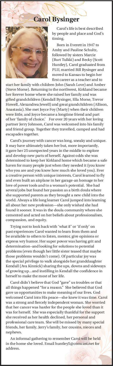 Carol Bysinger | Obit