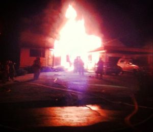 Kirkland firefighters helped to extinguish this blaze in Redmond on Tuesday morning.