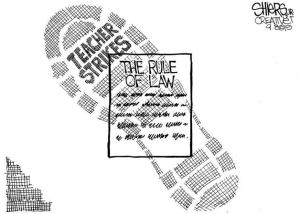Teacher strike: Rule of law | Cartoon for Sept. 13