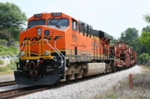 A Burlington-Northern freight train