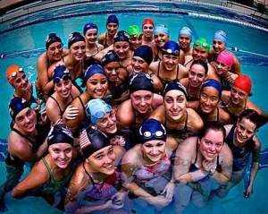 The Juanita High School girls swim team.