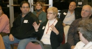 Kirkland Cultural Council Vice Chair Leah Kliger speaks about art during a recent community meeting at the Kirkland Performance Center.