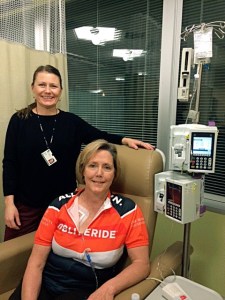 Kirkland resident Jeanette Woldseth (foreground will be participating in 50-mile ride as part of Obliteride