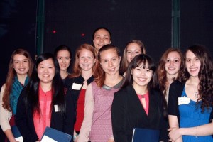 Eighteen young women from the Lake Washington School District were honored as STEM Scholars by the Kirkland-Redmond Branch of the American Association of University Women at an April 23 presentation at the Lake Washington School District Resource Center.