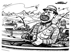 Opening of finishing season: Hatcheries vs. fishermen | Cartoon for May 10