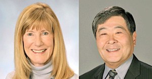 King County Councilmember Jane Hague and County Assessor Lloyd Hara