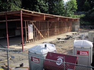 Construction began this week on the old Schuck's Auto Parts store in the parking lot of the lower Totem Lake Mall. Schuck's has moved to the opposite side of the lower mall and changed its name to O'Rielly Auto Parts. A sign on the front of the construction site said that the renovated building will house an AutoZone Auto Parts store.