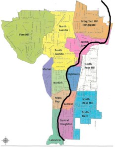 The Cross Kirkland Corridor (black line on map) runs through Kirkland. The Kirkland City Council purchased the corridor in April and hopes to turn it into a trail by the end of 2014.