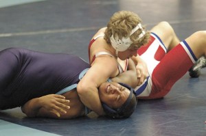 Tim Roetcisoender makes a move during the Juanita Rebels win over Interlake.