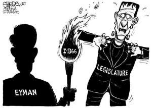 Eyman and initiative 1366 | Cartoon for Oct. 19