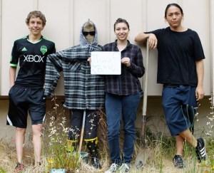 Emerson High School students give thanks for a grant from the Lake Washington Schools Foundation.