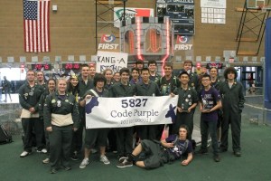 Lake Washington High School’s Washington FIRST Robotics Team 5827 “Code Purple” received the Rookie All Star Award during the first weekend of March at the Auburn Mountain View District Competition.
