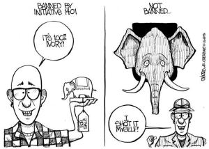 Banned by Initiative 1401 | Cartoon for Oct. 26