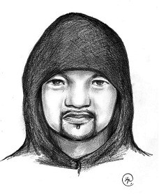 This artist rendering shows one of the suspects who allegedly assaulted a Kirkland man during a home invasion robbery on Saturday.