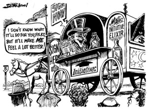 Washington State's magic initiative elixir | Cartoon for May 28