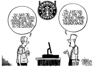 Why did Starbucks raise the price of coffee in the Seattle area | Cartoon for July 10